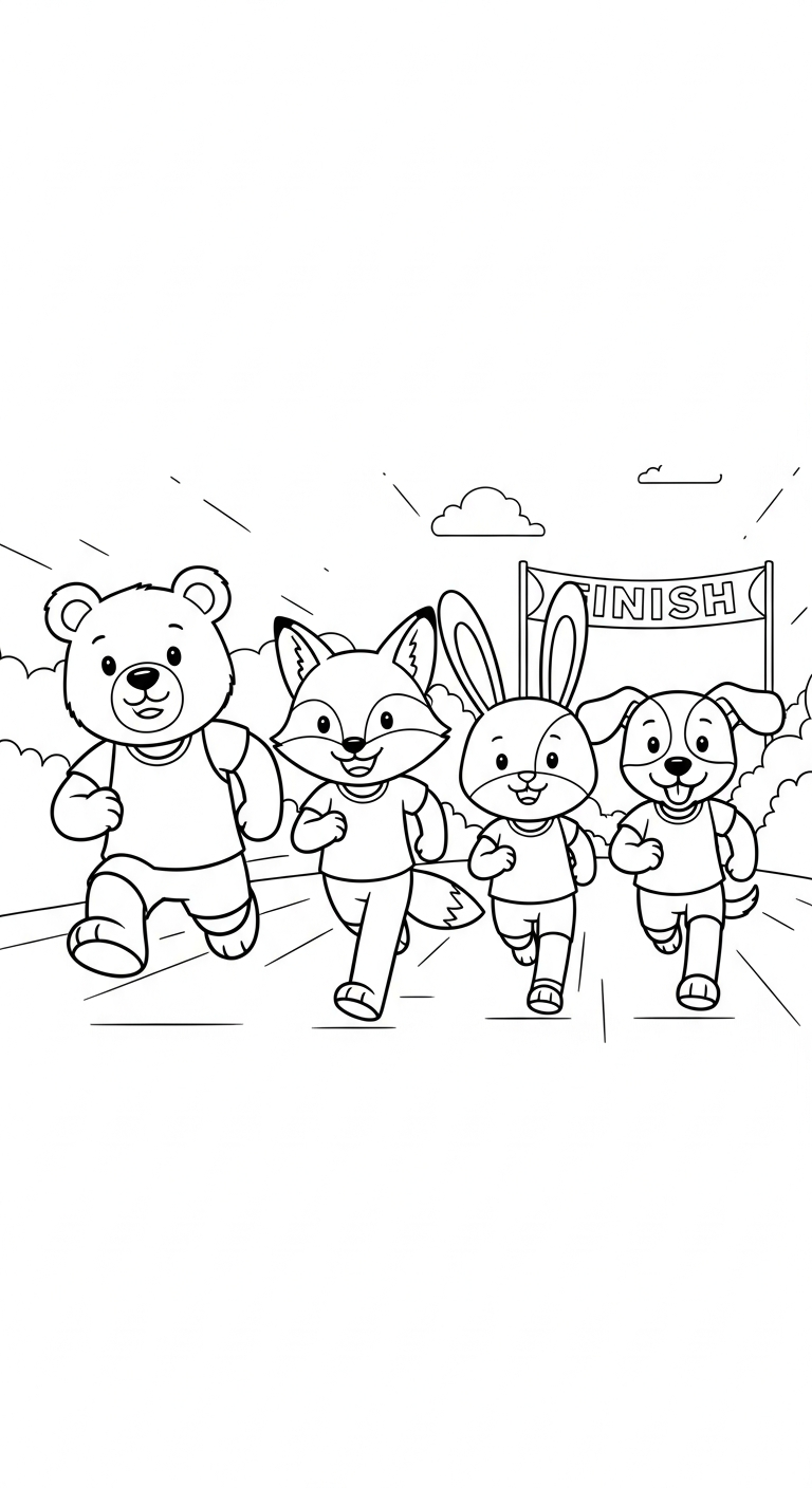 coloriage Course à pied à imprimer pdf gratuit
