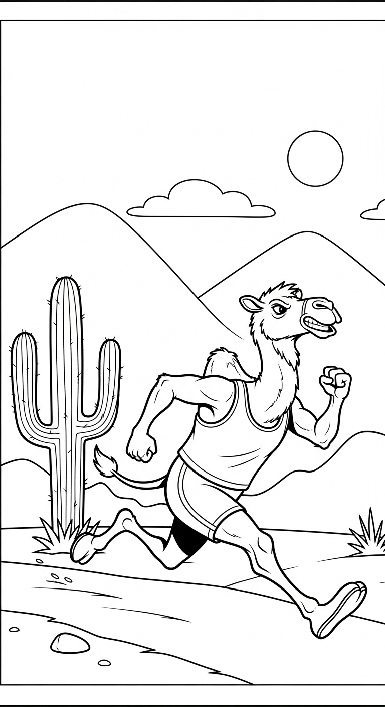 coloriage Course à pied pour enfant de à imprimer 1