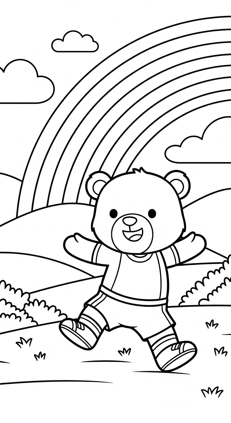 coloriage Course à pied pour enfant de 5 ans