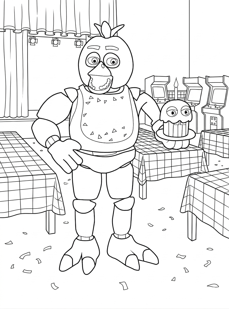 coloring pages FNAF to print for 9 year old child