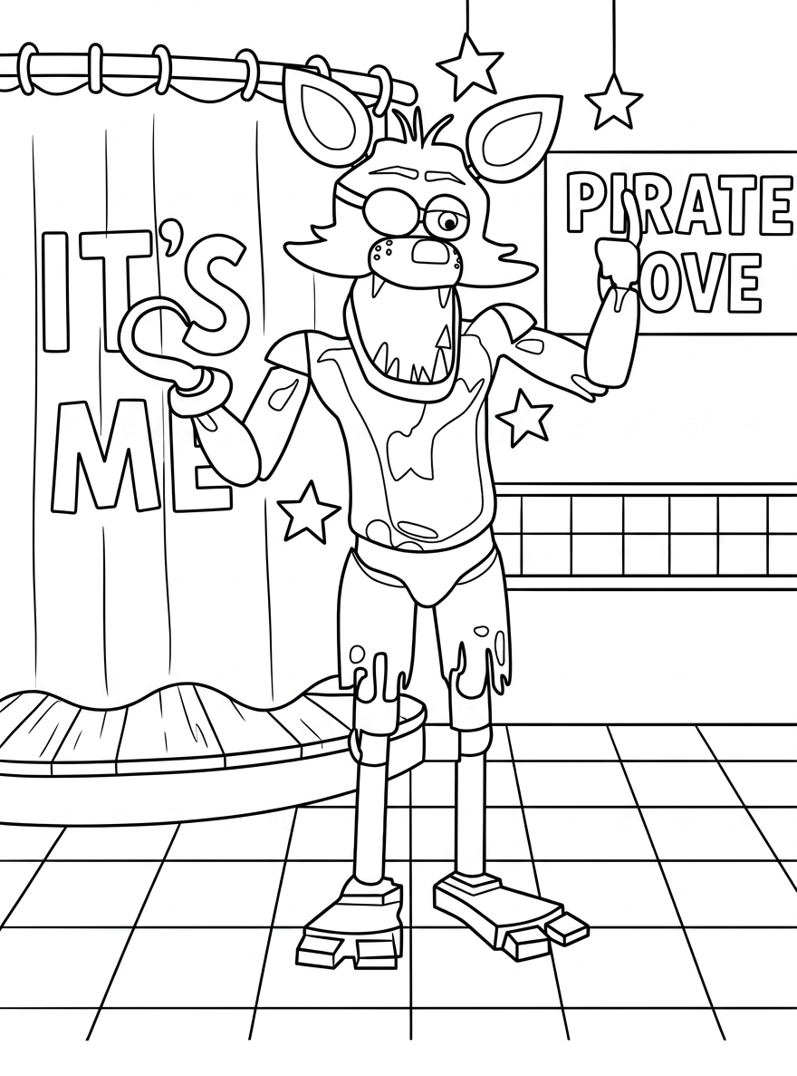 coloring pages FNAF to color online for free 1