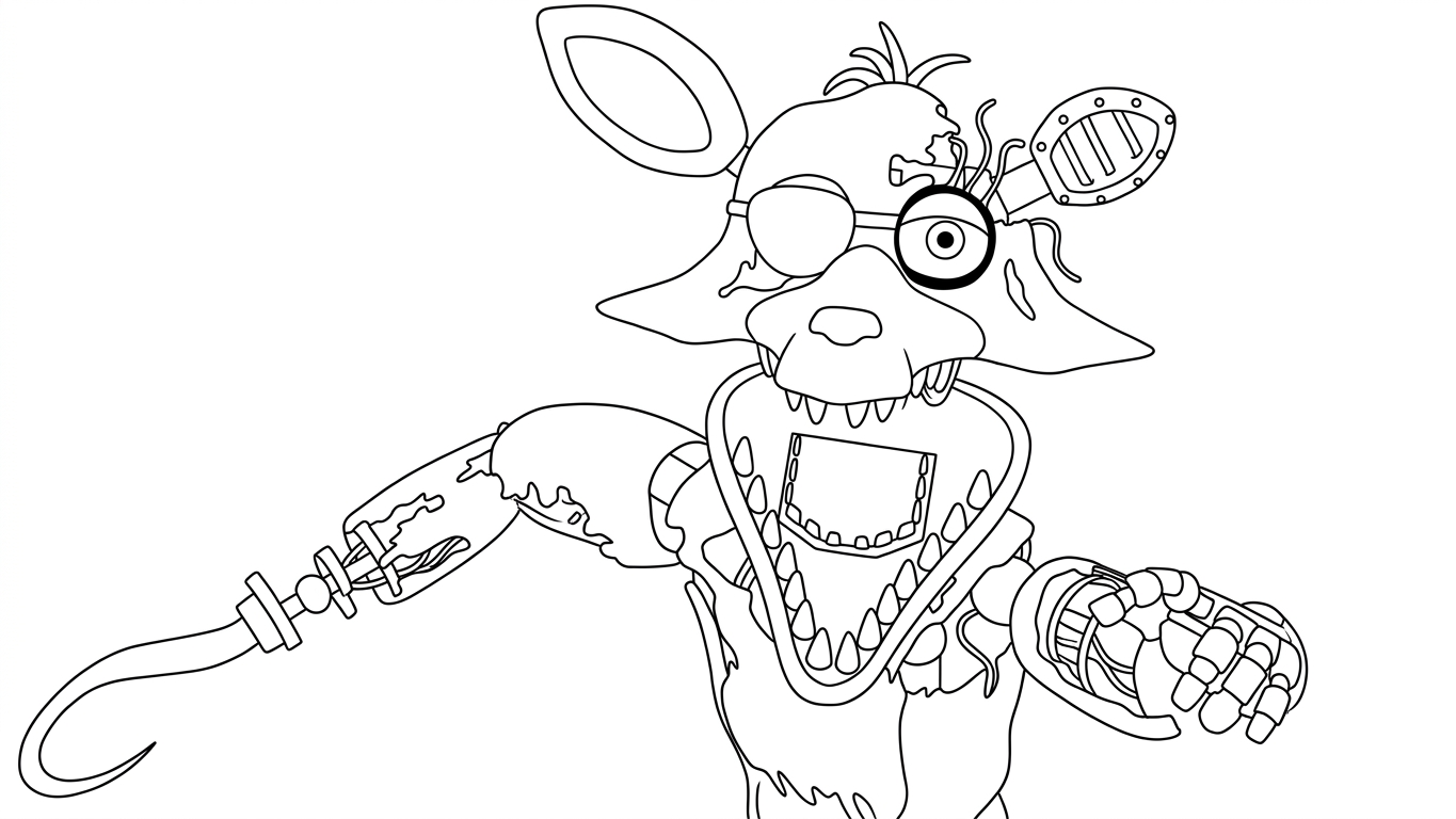 coloring pages FNAF for children to download 1