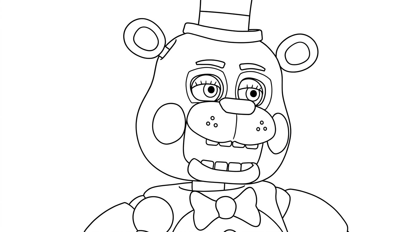 coloring pages FNAF and cutting to print