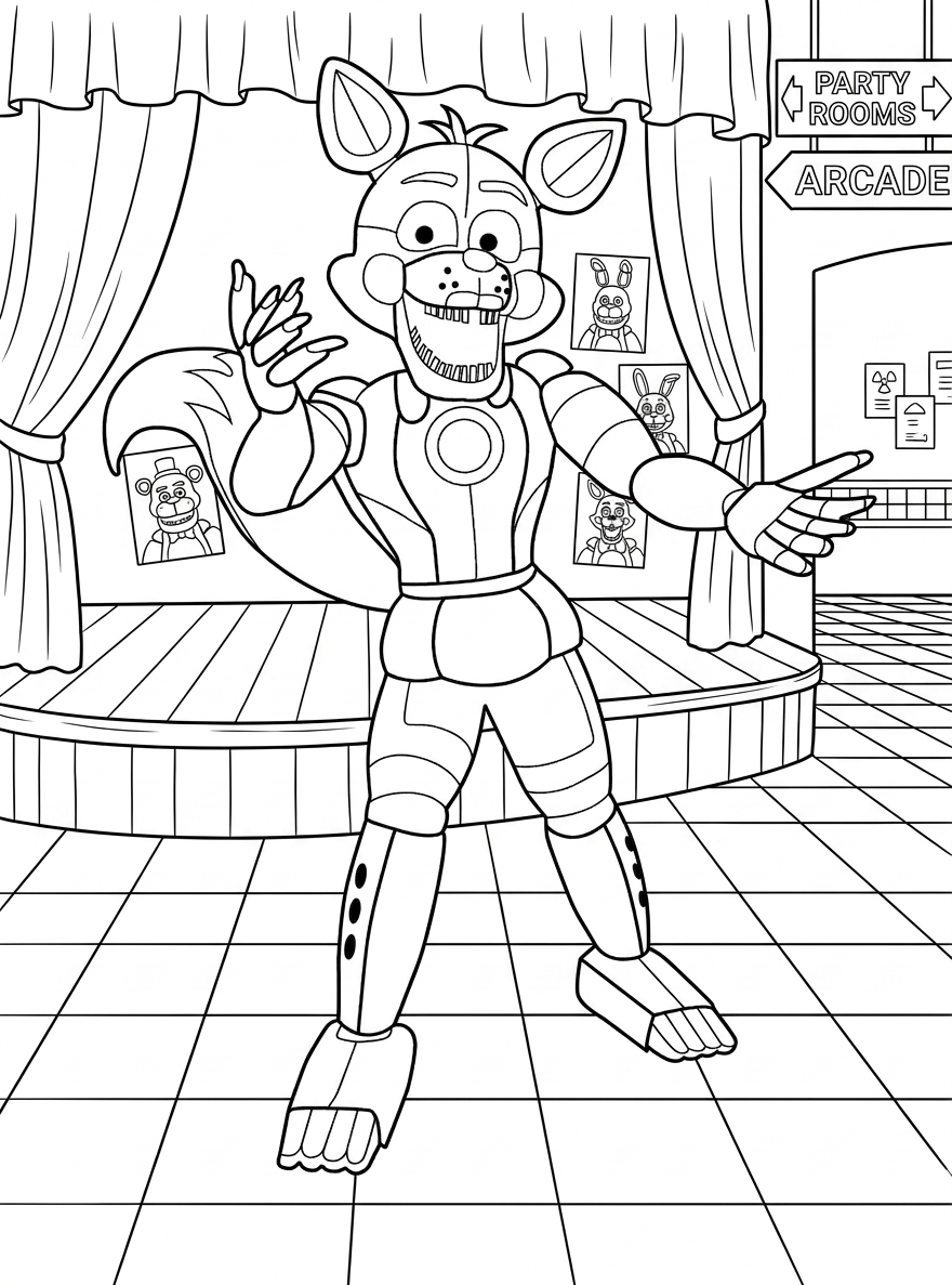 picture for coloring FNAF child