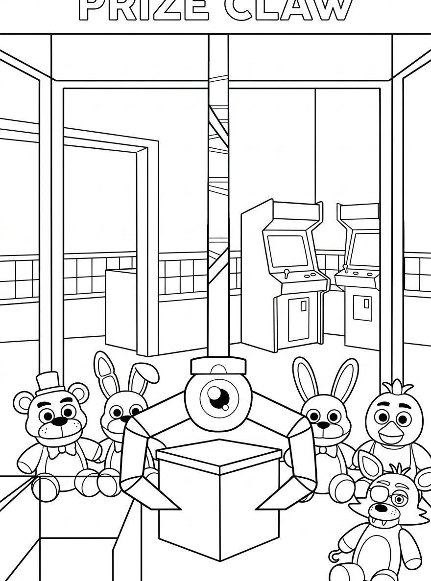 coloring pages FNAF for children to download