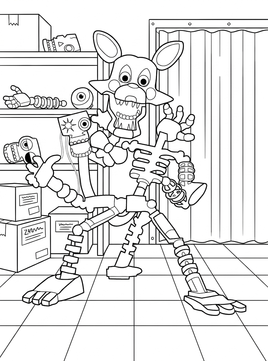 coloring pages FNAF to print for 8 year old child 1