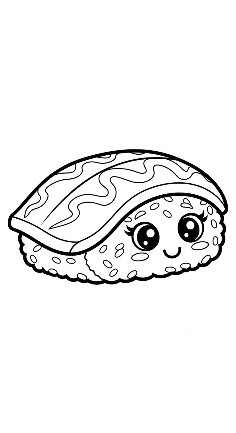 coloriage Kawaii Sushi update et dessins 1
