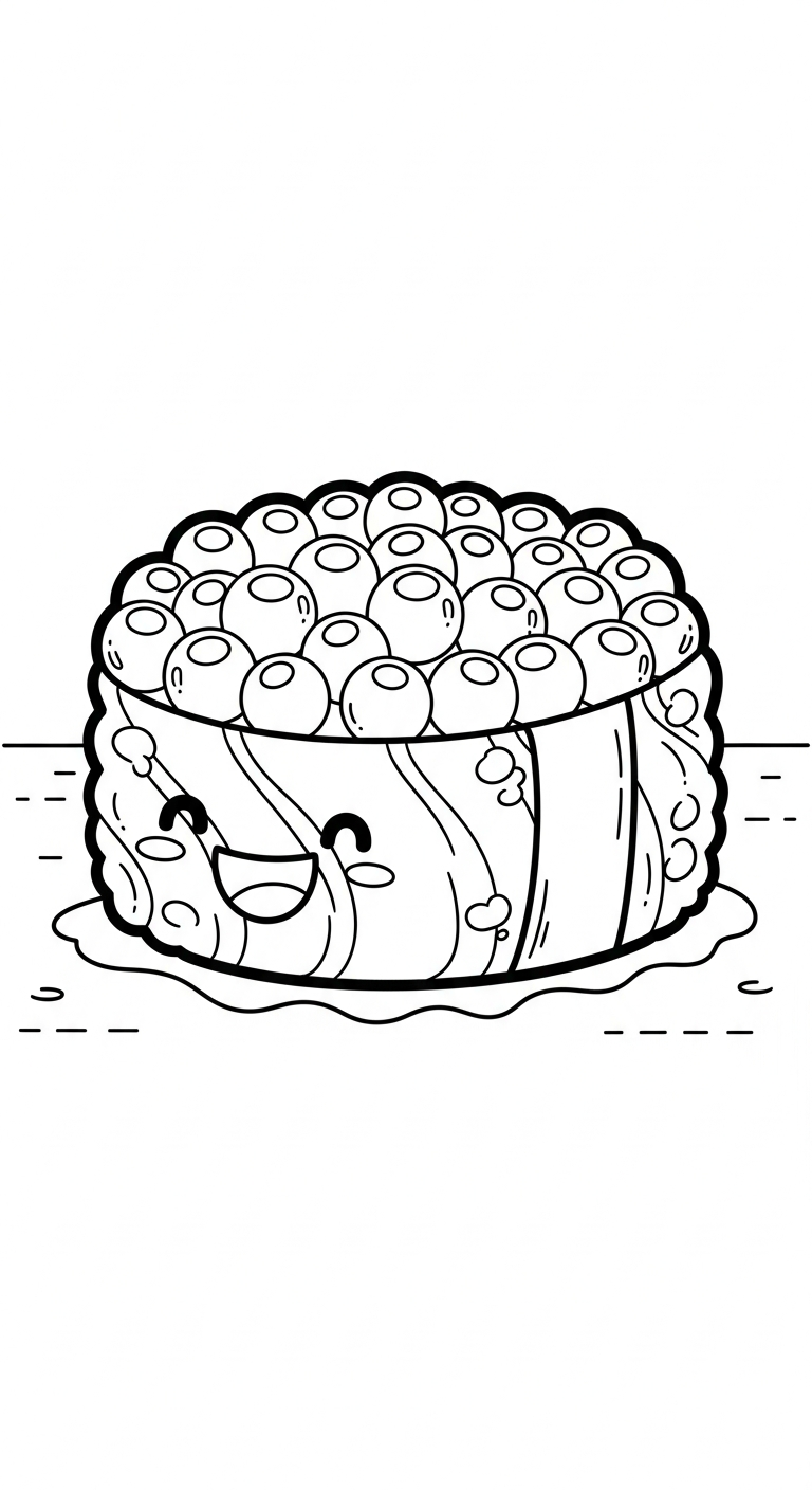 coloriage Kawaii Sushi update a imprimer gratuitement
