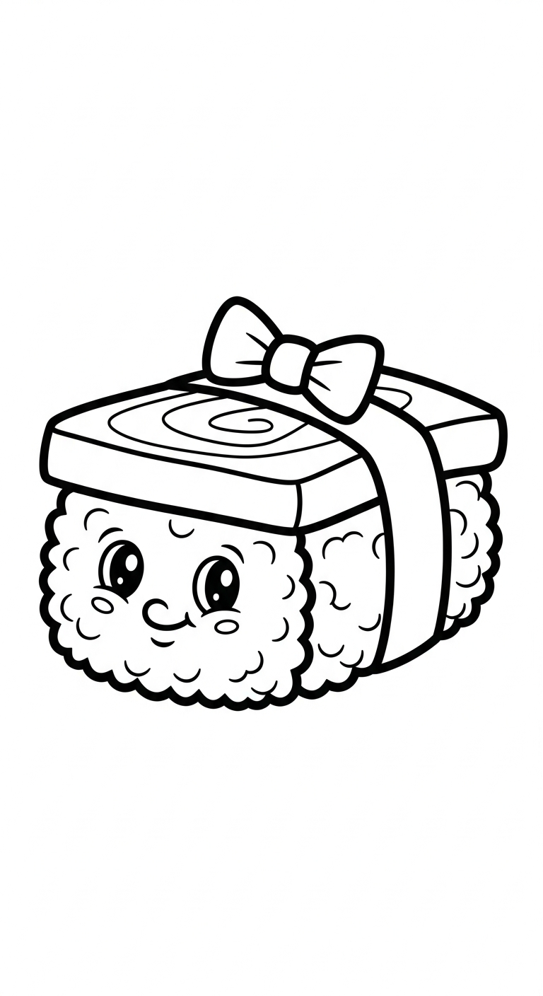coloriage Kawaii Sushi update de pour enfants