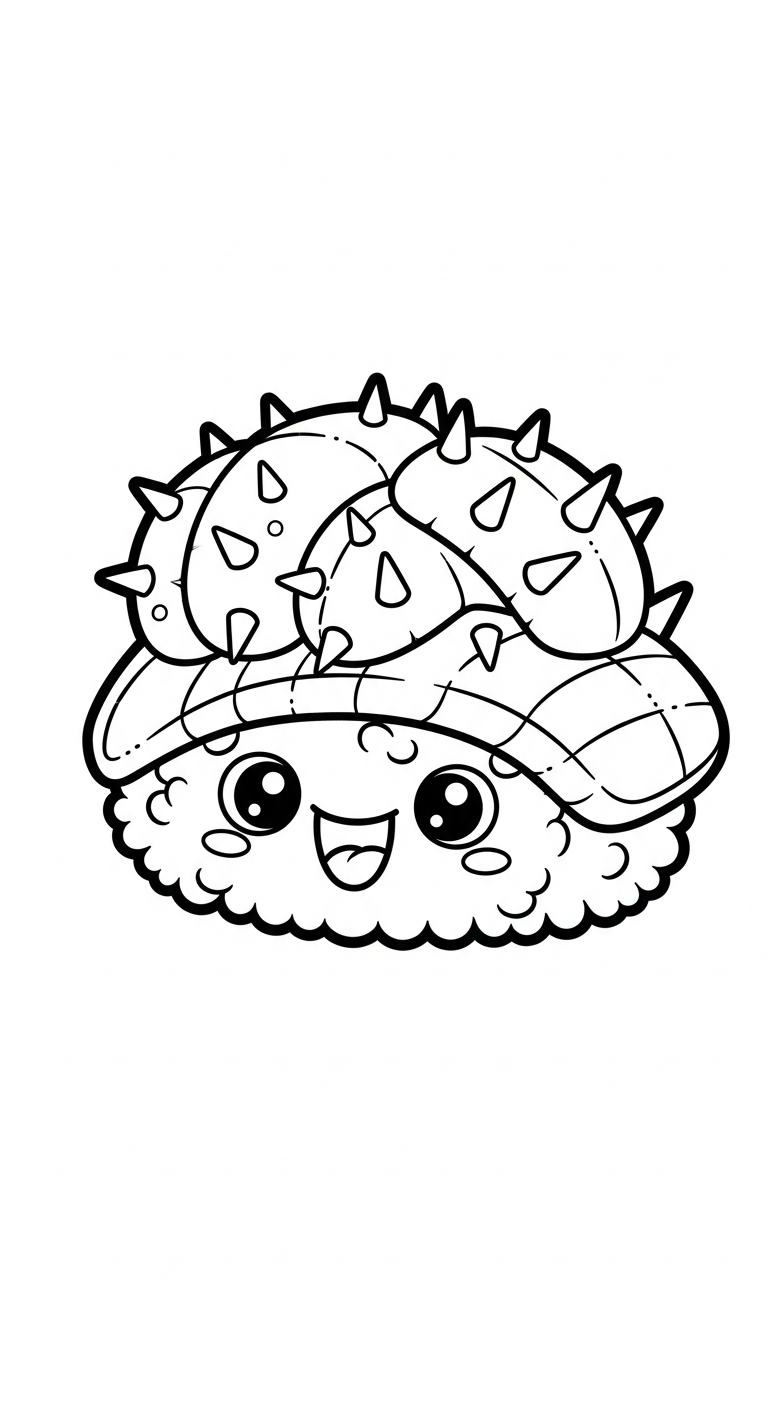 coloriage Kawaii Sushi update à imprimer pdf