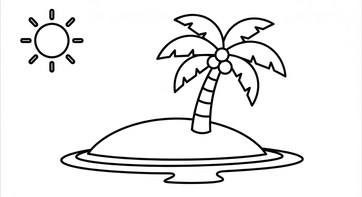 coloriage paysage pour primaire 1