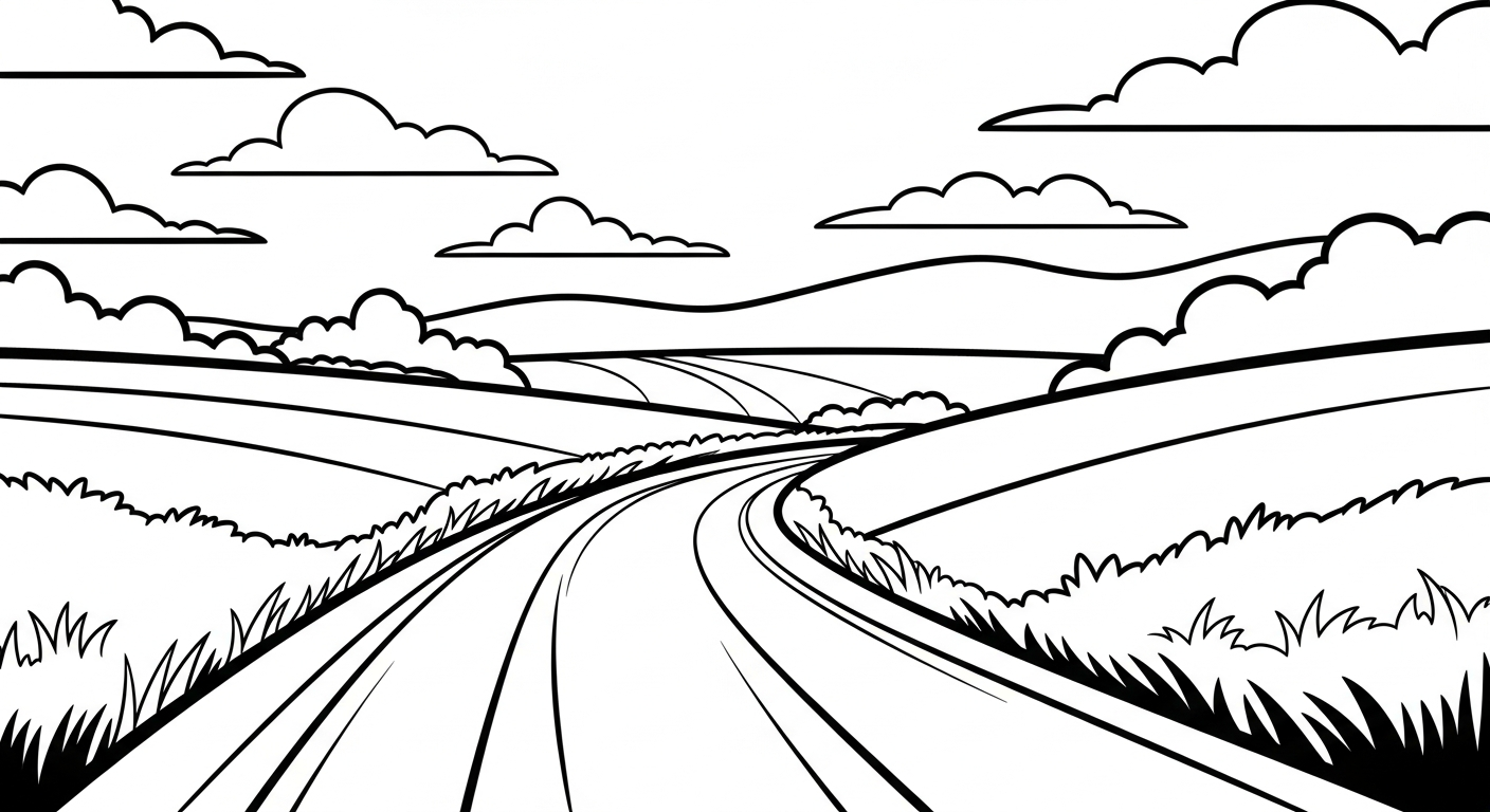 coloriage paysage à imprimer pour enfant de 10 ans