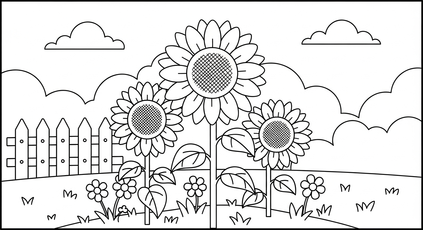 coloriage paysage a imprimer pour enfant de 4 ans 1