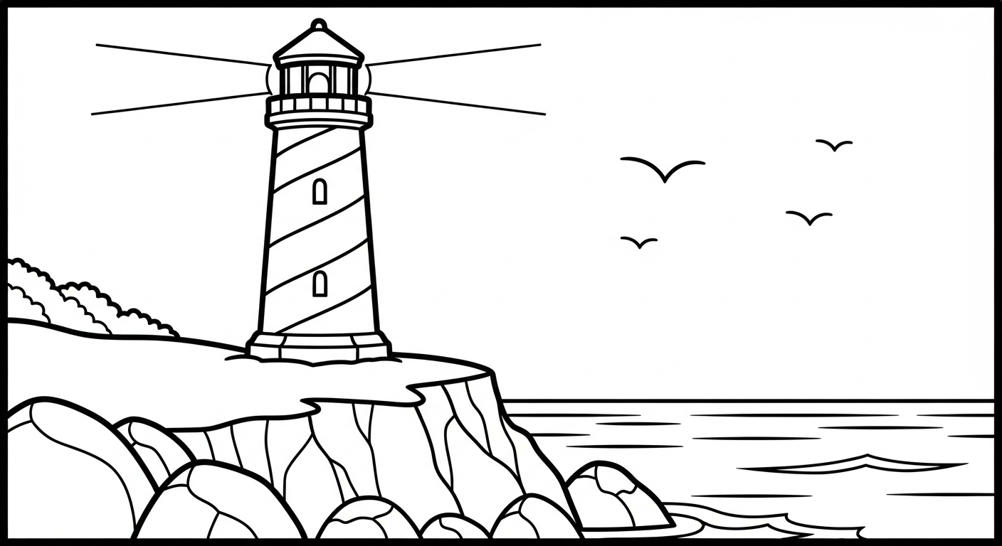 coloriage paysage et découpage à imprimer 2