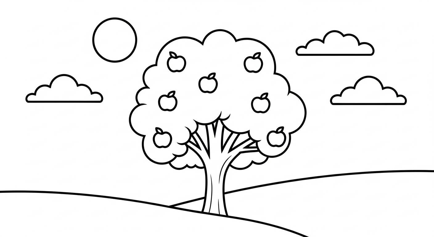 coloriage paysage a imprimer