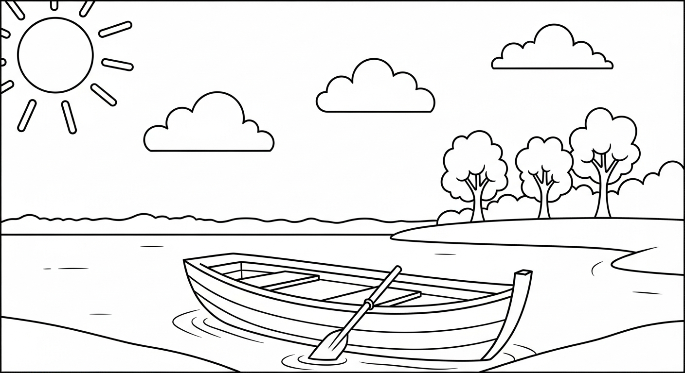 coloriage paysage gratuit