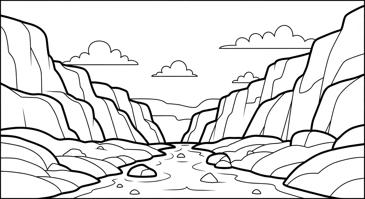 coloriage paysage gratuit a imprimer
