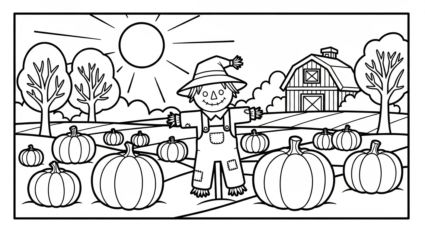 coloriage paysage à imprimer pdf gratuit
