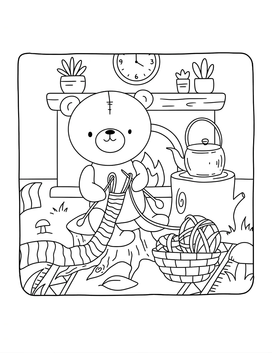 coloriage Autumn Hygge en ligne