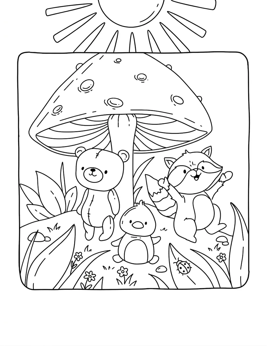 coloriage Autumn Hygge à imprimer pour enfant de 2 ans 1