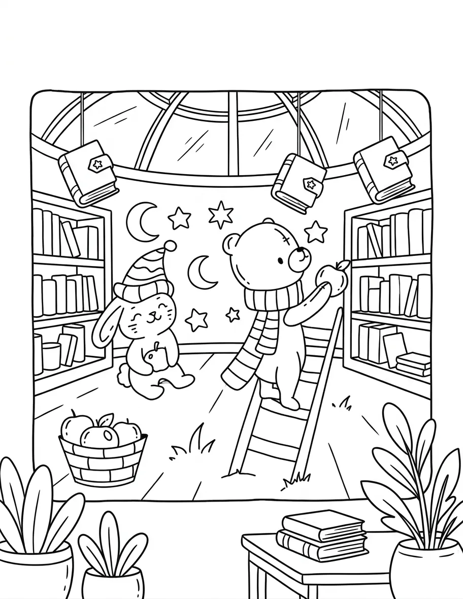 coloriage Autumn Hygge à imprimer pour enfant de 2 ans