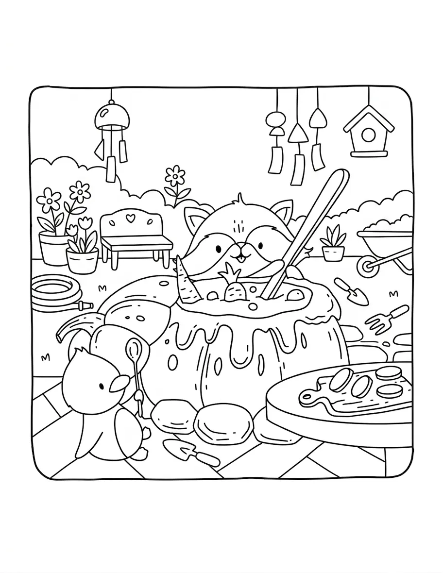 coloriage Autumn Hygge à imprimer gratuit
