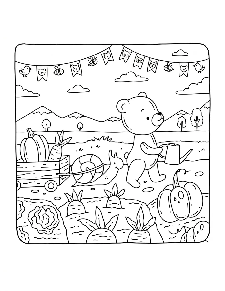 image de coloriage Autumn Hygge pour enfant