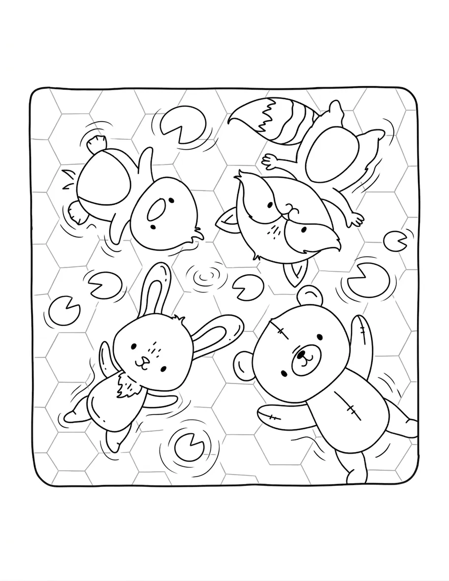 coloriage Autumn Hygge à imprimer pour enfant de 7 ans