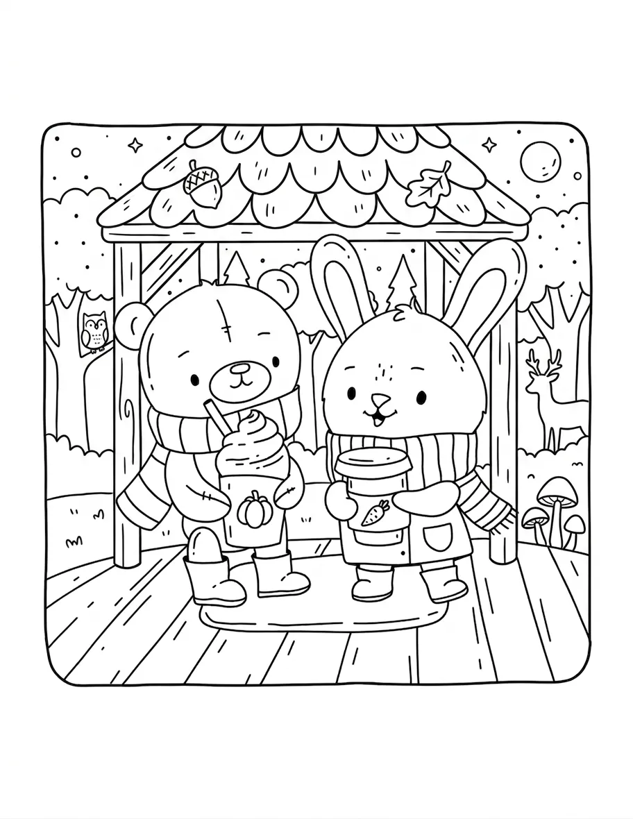 coloriage Autumn Hygge et apprentissage