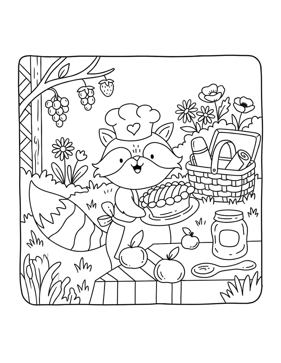 coloriage Autumn Hygge pour enfant de 2 ans