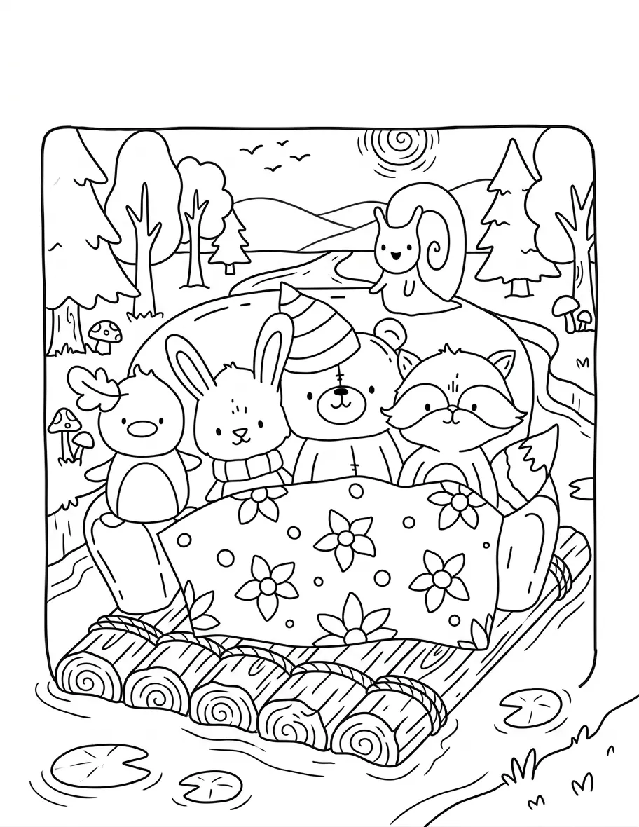 coloriage Autumn Hygge à imprimer pour enfants