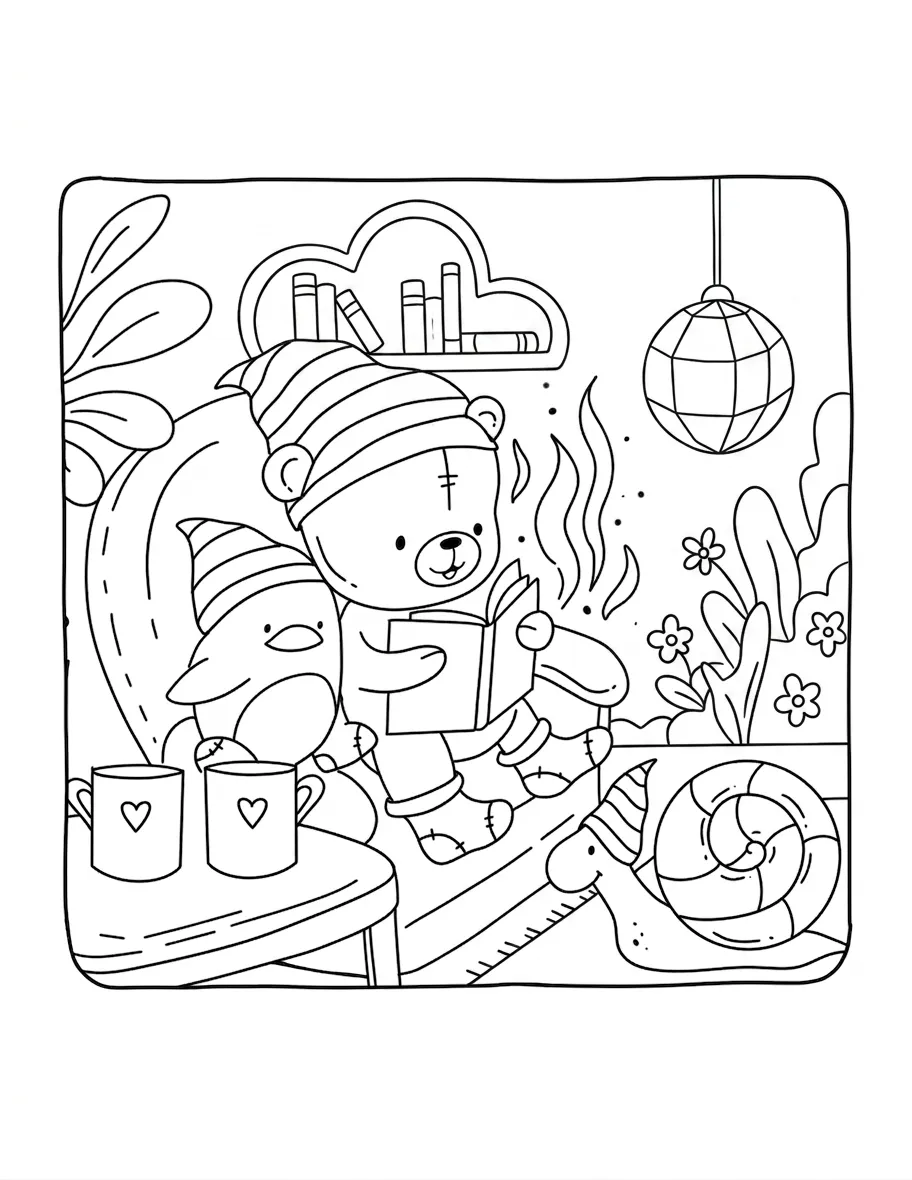 coloriage Autumn Hygge et dessin a imprimer 1