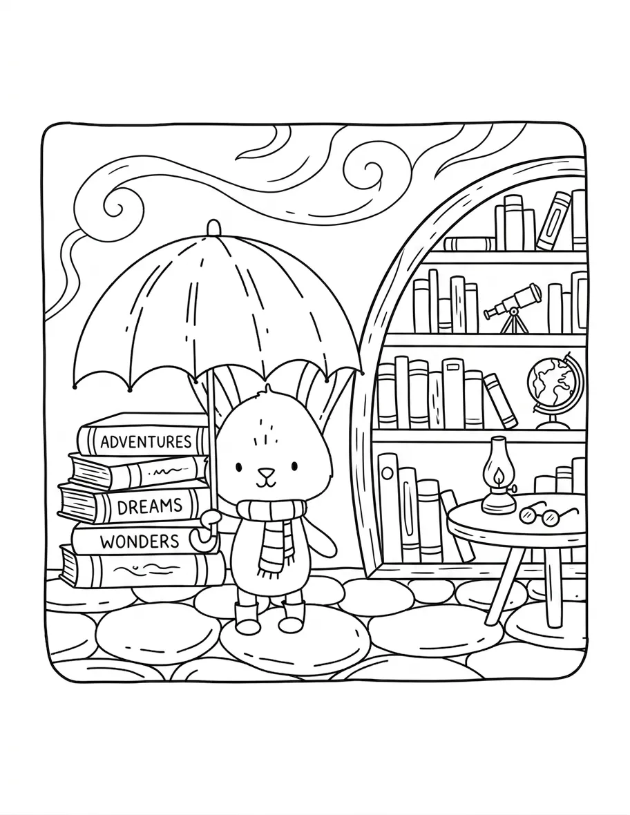 coloriage Autumn Hygge à imprimer pdf 1