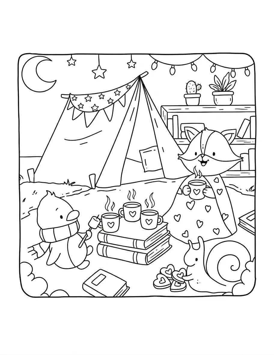 coloriage Autumn Hygge a dessiner en ligne 1