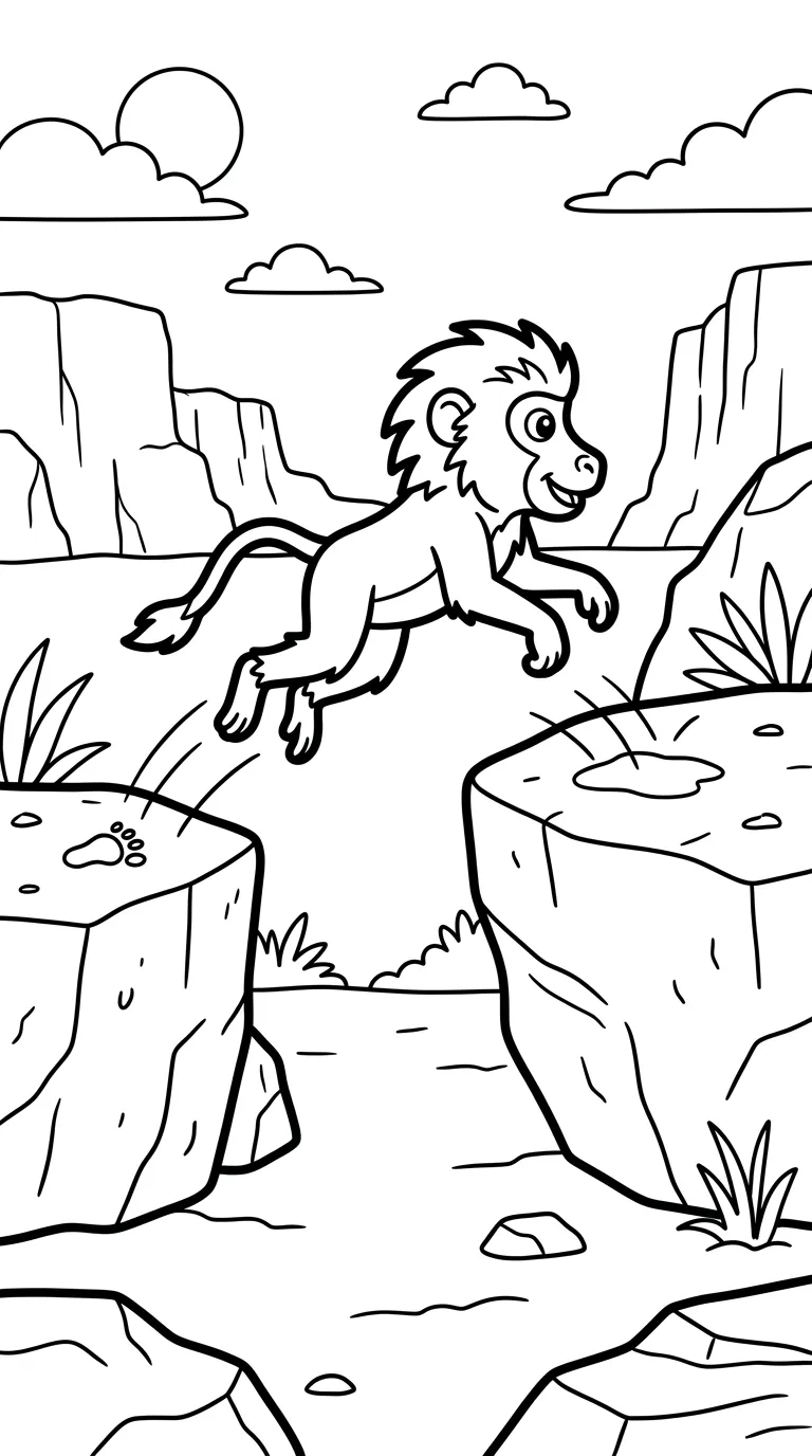 coloriage Babouin pour enfants à imprimer