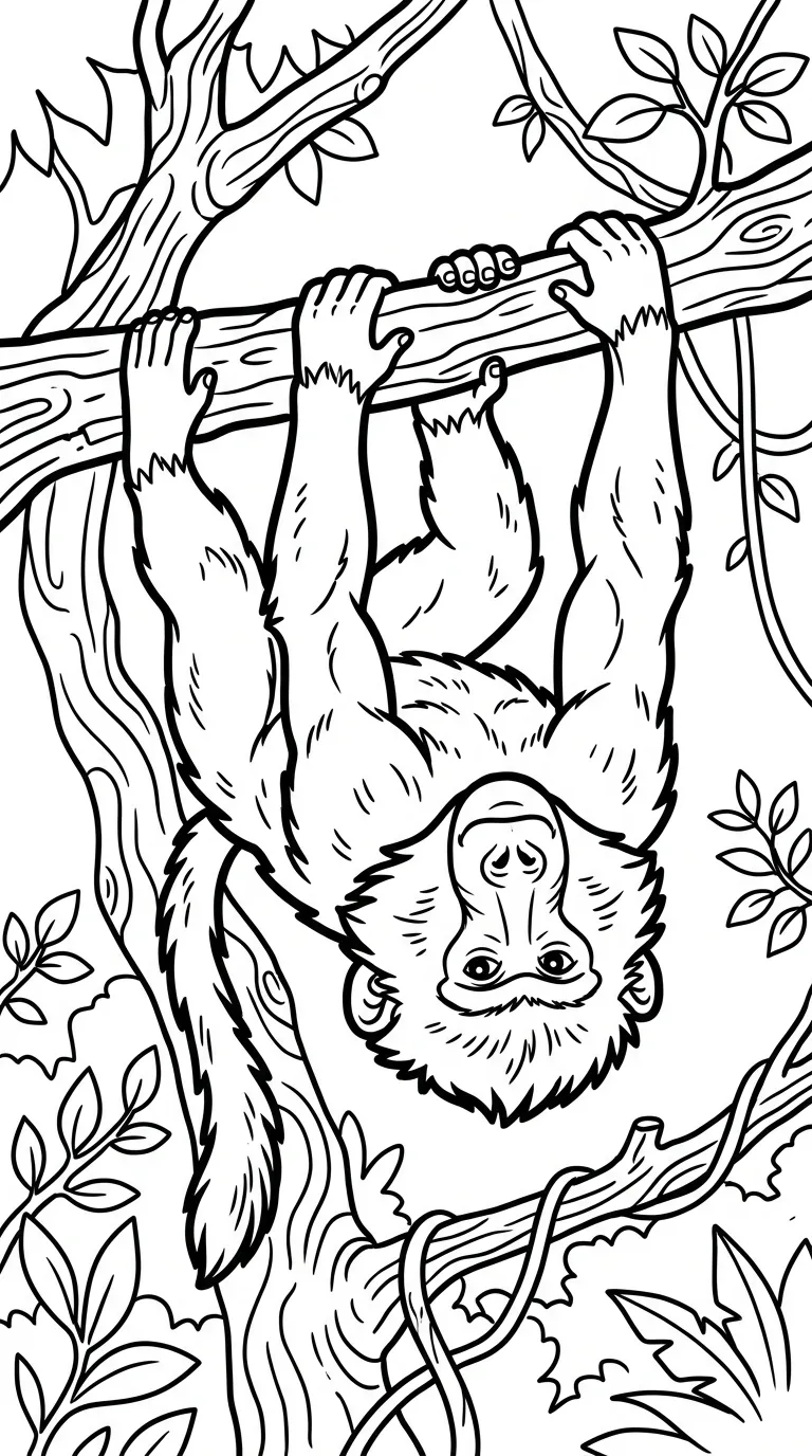 coloriage Babouin a colorier en ligne gratuitement