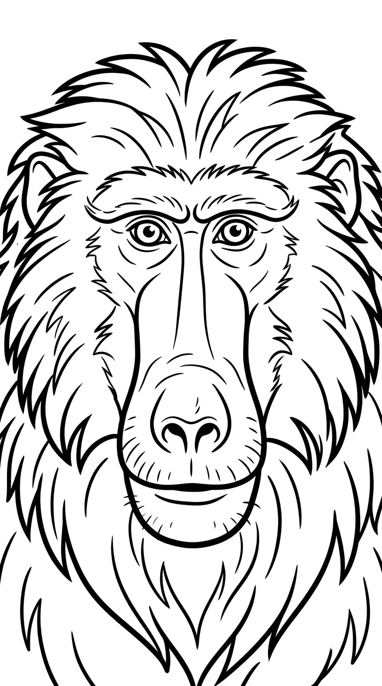 coloriage Babouin gratuit a imprimer