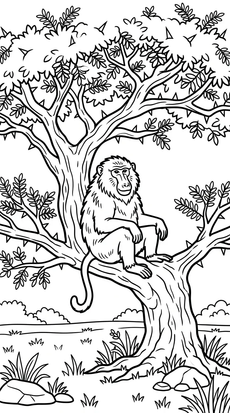 coloriage Babouin a imprimer gratuit