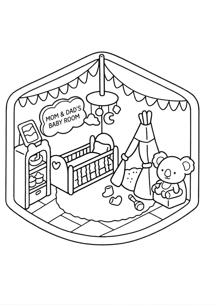 coloriage Boutique Kawaii de pour enfants