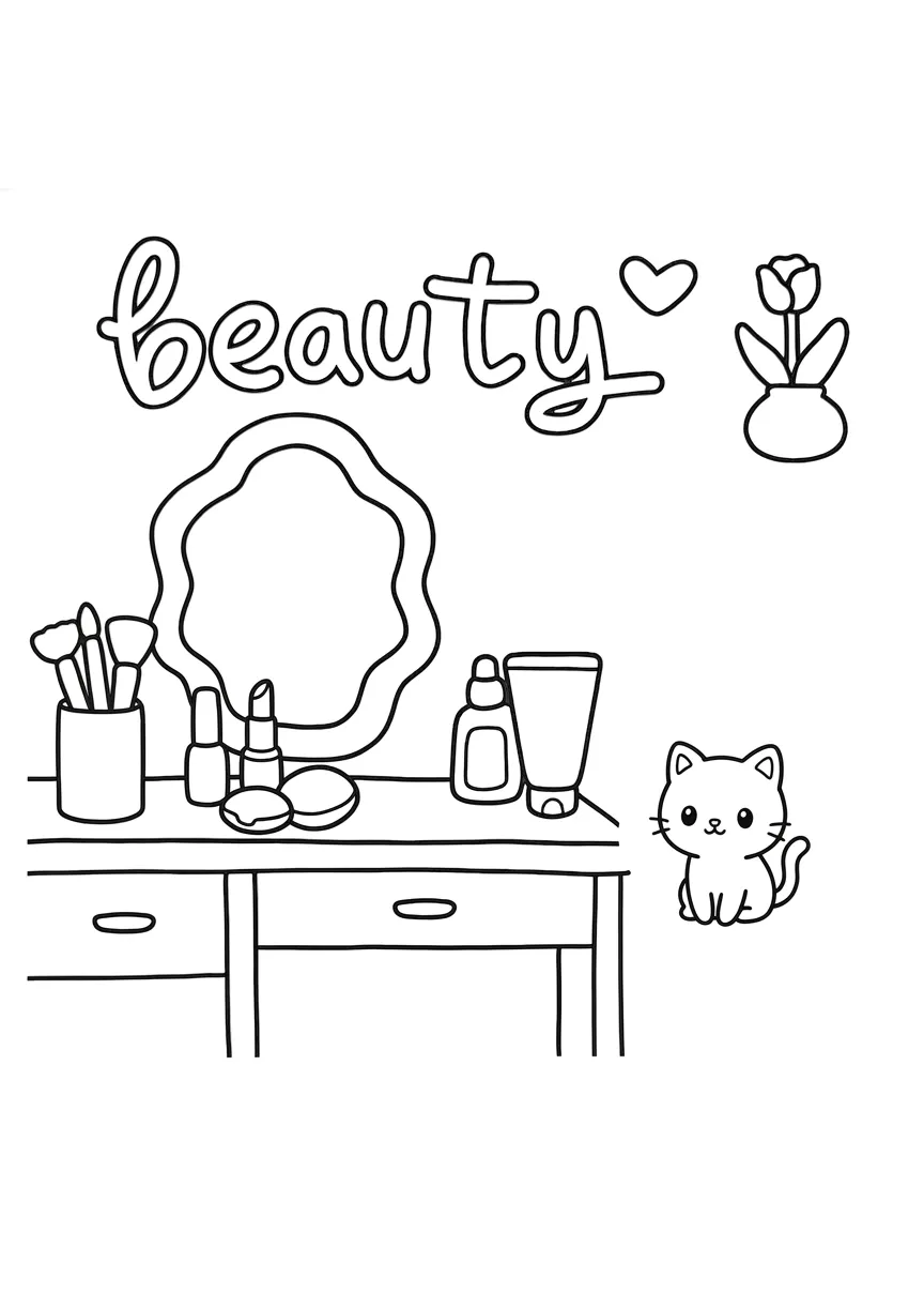 coloriage Boutique Kawaii pour enfants