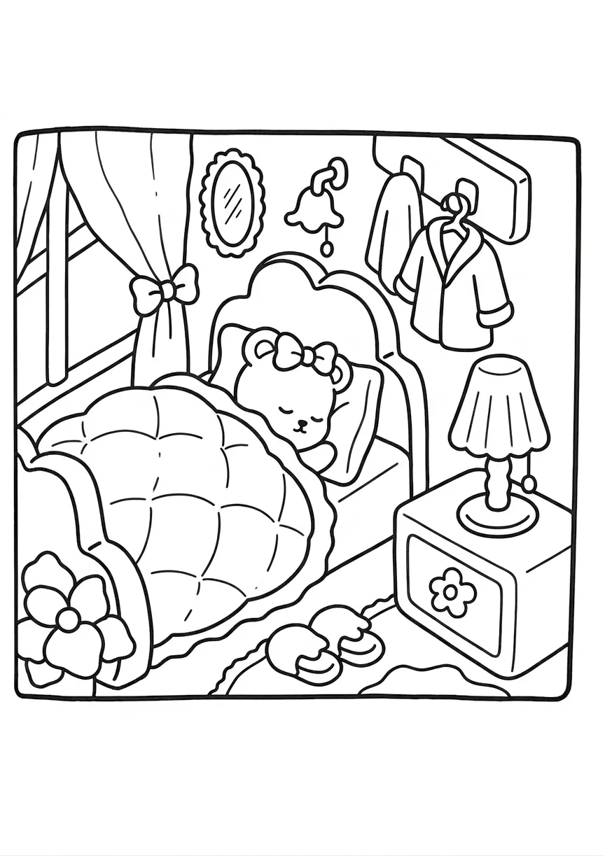 coloriage Boutique Kawaii gratuit pour enfants 1
