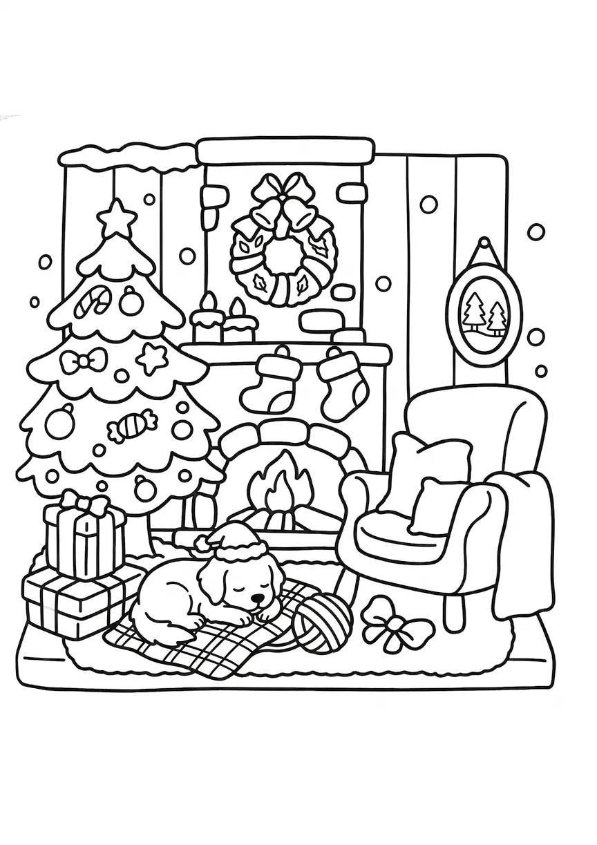 coloriage Boutique Kawaii pour enfant de 5 ans 1