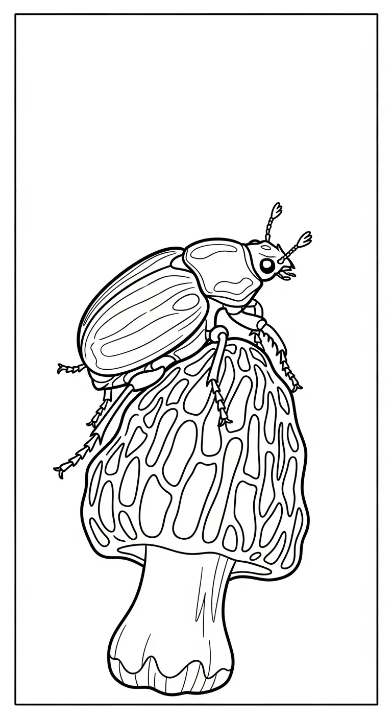 imprimer coloriage Champignon Morille
