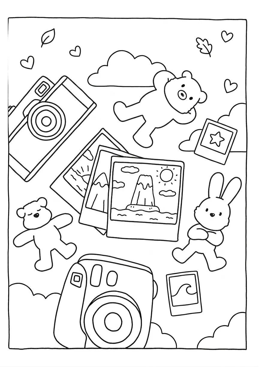 coloriage Cozy Spaces à imprimer pour enfant de 3 ans