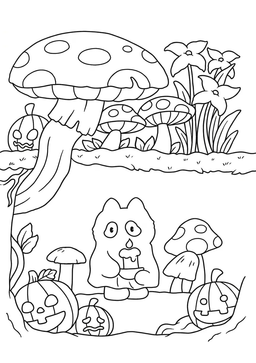 coloriage Cozy Spaces à imprimer pour enfants