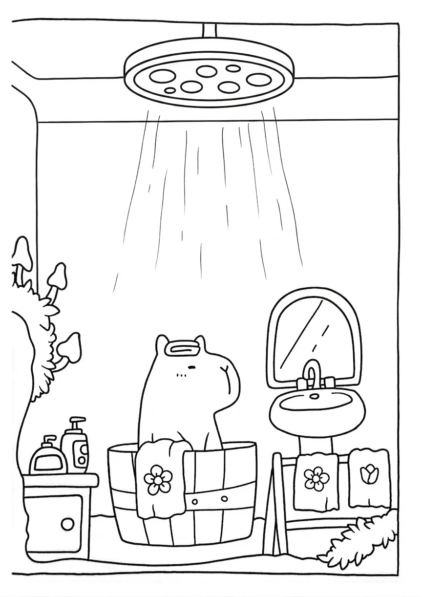 télécharger coloriage Cozy Spaces gratuit