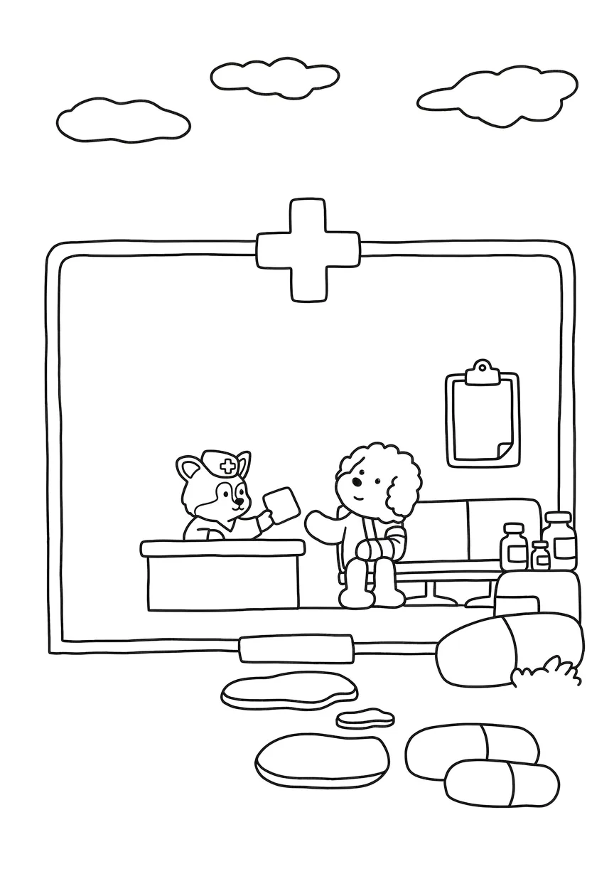 coloriage Cozy Spaces et apprentissage 1