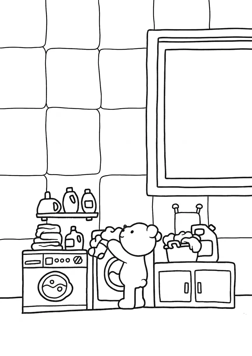 coloriage Cozy Spaces à imprimer pour enfant de 6 ans
