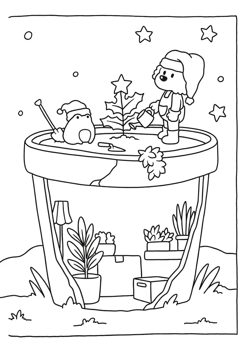 coloriage Cozy Spaces à imprimer gratuit 1
