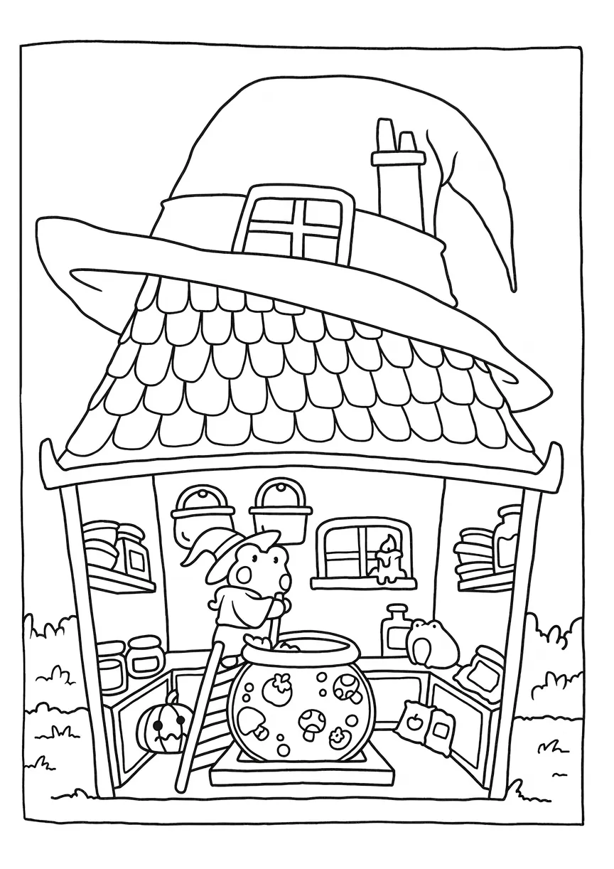 coloriage Cozy Spaces d'enfant a imprimer